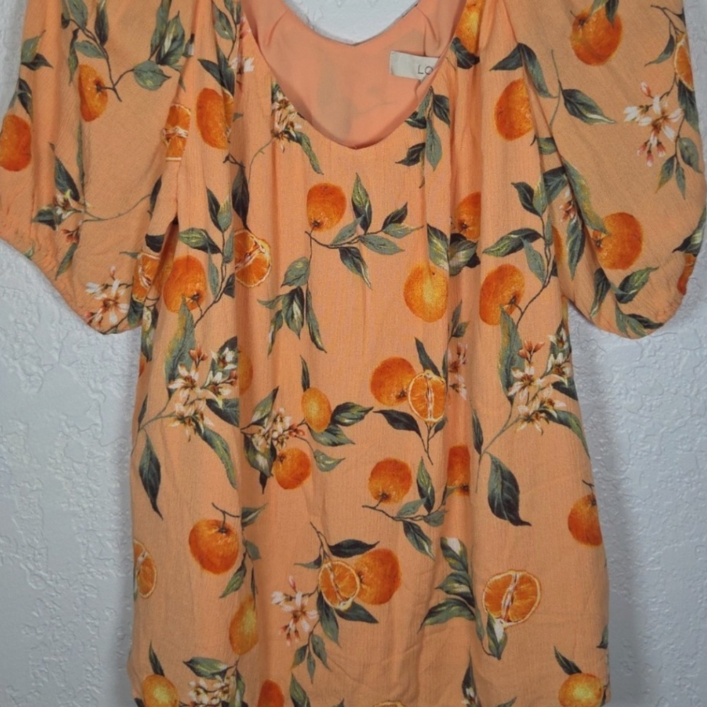 Loft Peasant Style Oranges Shirt